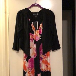 Antthony maxi tank flower dress black size medium
